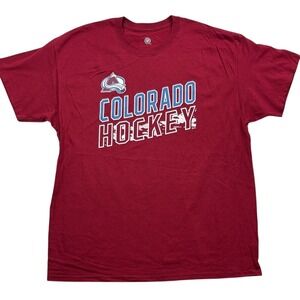 NHL Colorado Avalanche Short Sleeve Graphic TShirt Mens Size XL Burgandy‎ NWOT